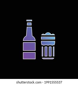 Beer blue gradient vector icon