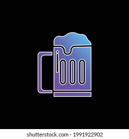Beer blue gradient vector icon