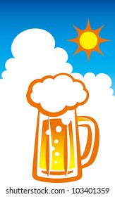 Beer and blue sky