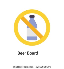 Beer Board Vector Flat Icons. Simple stock illustration stock