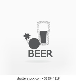beer bomb icon.