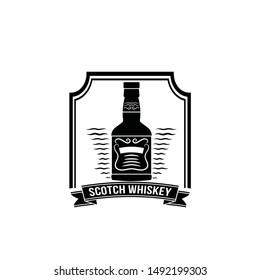 Beer bootles logo vector illustration. Emblem brewery design for bar, club and grill. Octoberfest brand