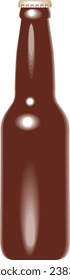 A beer bottle base art for presentation and mockup purpose, showing off bottle label designs. 