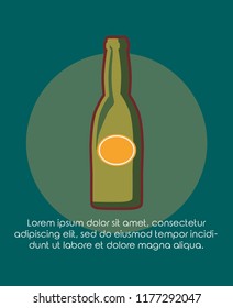 beer bottle beverage icon