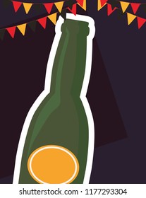 beer bottle beverage icon