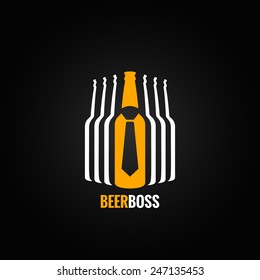 beer bottle boss concept design background