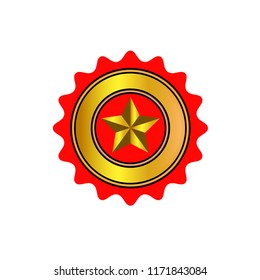 beer bottle cap - bottle cork design - top view, sertificate icon vector
