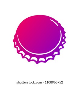 Beer Bottle cap vector. Illustration isolated icon.