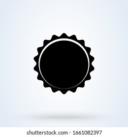 Beer Bottle Cap Vector. Illustration Isolated Icon. 