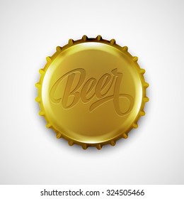 Beer bottle cap. Vector illustration EPS 10