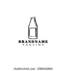 beer bottle cartoon logo icon design template modern isolated vector illustration