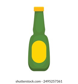 beer bottle collection with label isolated on white background.