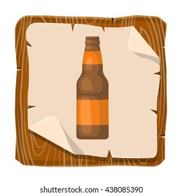 Beer bottle colorful icon