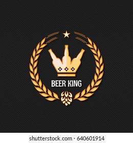 beer bottle concept logo background