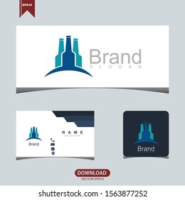 Beer bottle concept logo icon vector design