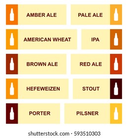Beer bottle craft vintage type infographic chart set