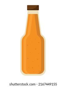 beer bottle design over whie