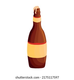 diseño de botellas de cerveza sobre blanco
