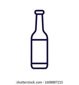 Beer bottle design, Pub alcohol bar brewery drink ale and lager theme Vector illustration