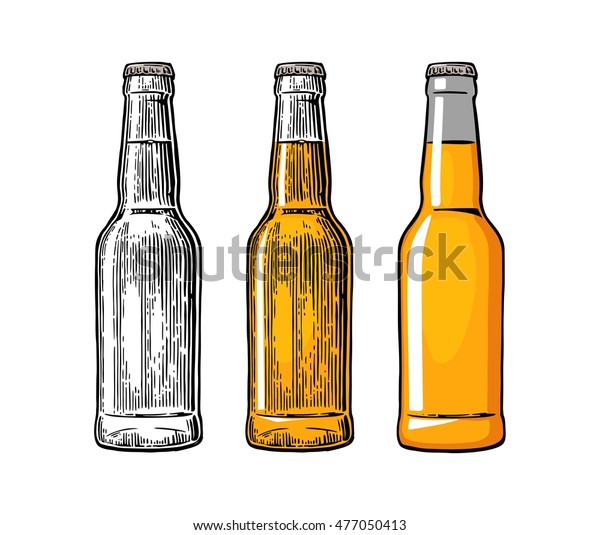 Bouteille De Biere Dessin En Trois Image Vectorielle De Stock Libre De Droits