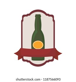 beer bottle drink beverage alcohol banner emblem