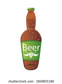 beer bottle drink isolated icon vector illustration design