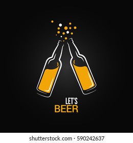 beer bottle drink splash design background