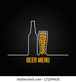 beer bottle glass deign background