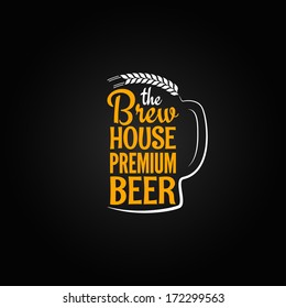 Beer Bottle Glass House Design Menu Background