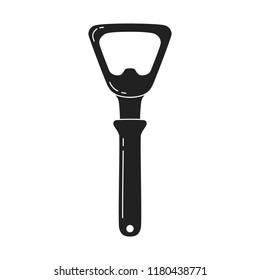 Beer bottle hand opener icon. Vector isolated.