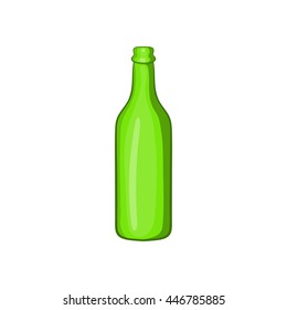 Beer bottle icon in cartoon style isolated on white background. Alcoholic beverage symbol