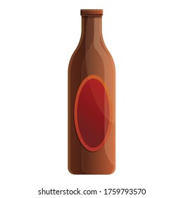 Icono de botella de cerveza. Caricatura del icono del vector de botella de cerveza para el diseño web aislado en fondo blanco
