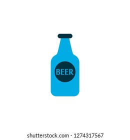 Beer bottle icon colored symbol. Premium quality isolated rum element in trendy style.