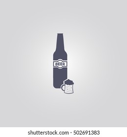 beer bottle icon design