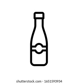 Beer bottle icon designed in line style