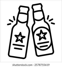 Beer Bottle Icon Element For Design