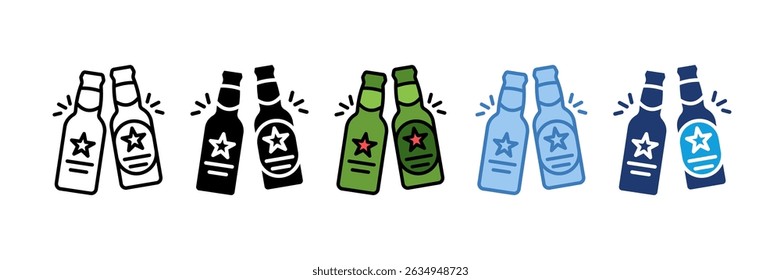 Beer Bottle Icon Element For Design