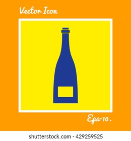Beer bottle icon. Eps-10.