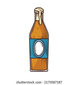 icono de botella de cerveza aislado