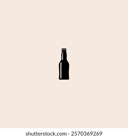 Beer bottle icon flat vector design.