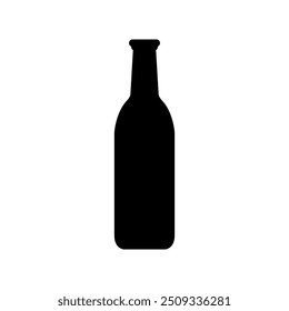 Beer bottle icon illustrated on background