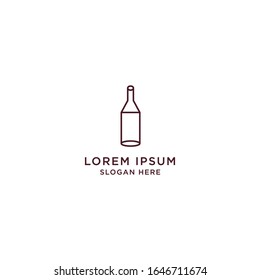 Beer bottle icon Illustration Design Template Illustration