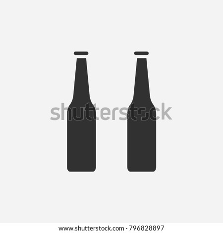 Beer bottle icon illustration isolated vector sign symbol