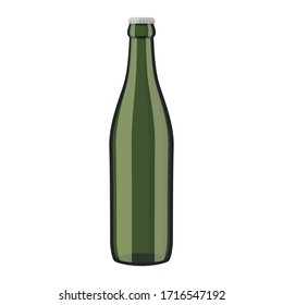 Beer bottle icon isolated on white background. Vector illustration