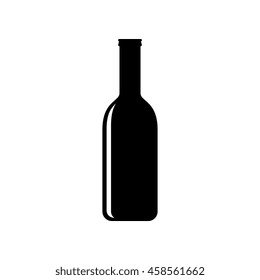 Beer bottle icon isolated on white background. Vector illustration eps 10.
