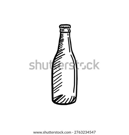 Beer bottle icon logo design. Alcohol drink bottle sign and symbol. Beer bottle icon. Bar and pub branding.