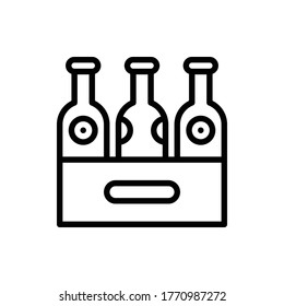 Beer Bottle Icon Logo Vector Isolated. Oktoberfest Set of Icon. Editable Stroke and Pixel Perfect.