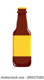 beer bottle icon on background