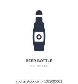 beer bottle icon on white background. Simple element illustration from Alcohol concept. beer bottle sign icon symbol design.