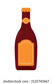 beer bottle icon on white background